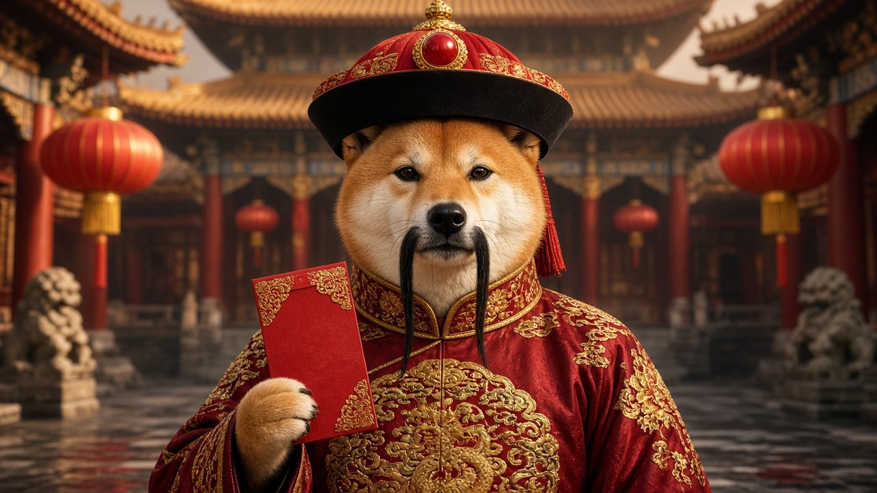 Chinese Inu with hongbao