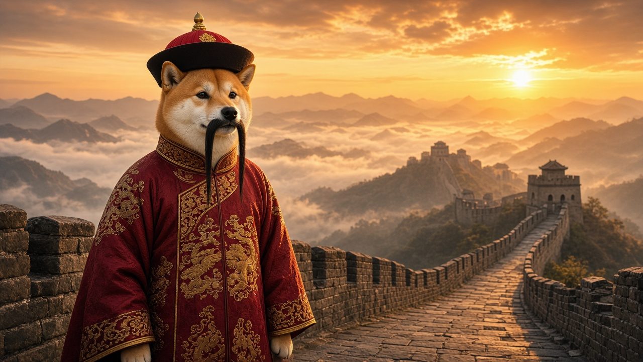 Chinese Inu at the Great Wall